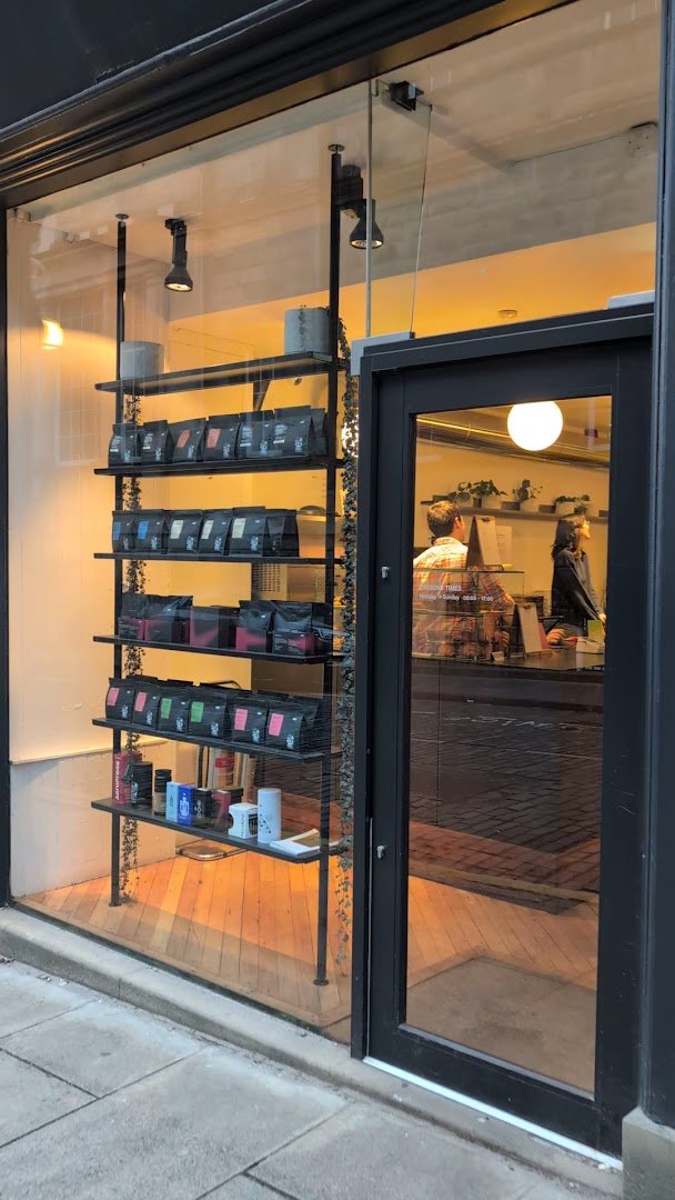 Storefront of Origin Coffee (South College Street), specialty coffee shop in Edinburgh