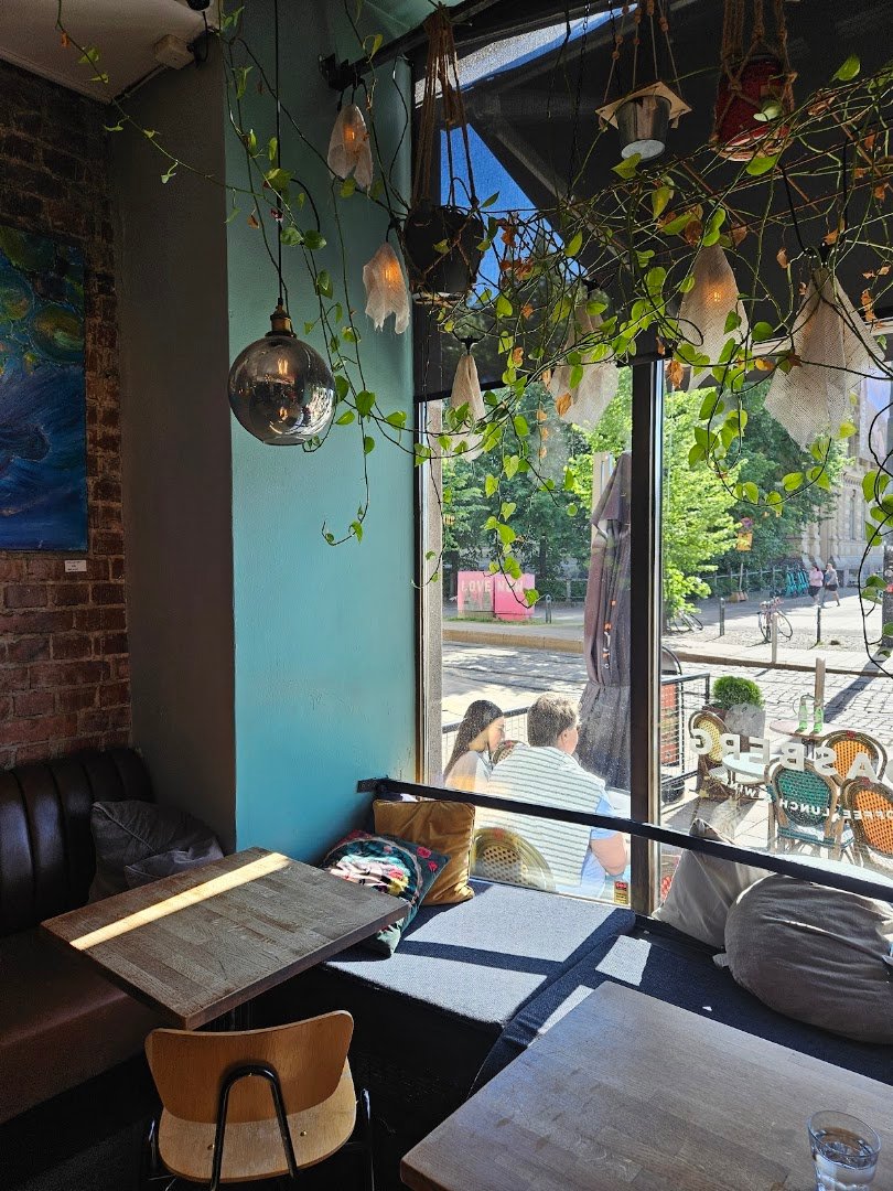 Interior of Roasberg, specialty coffee shop in Helsinki
