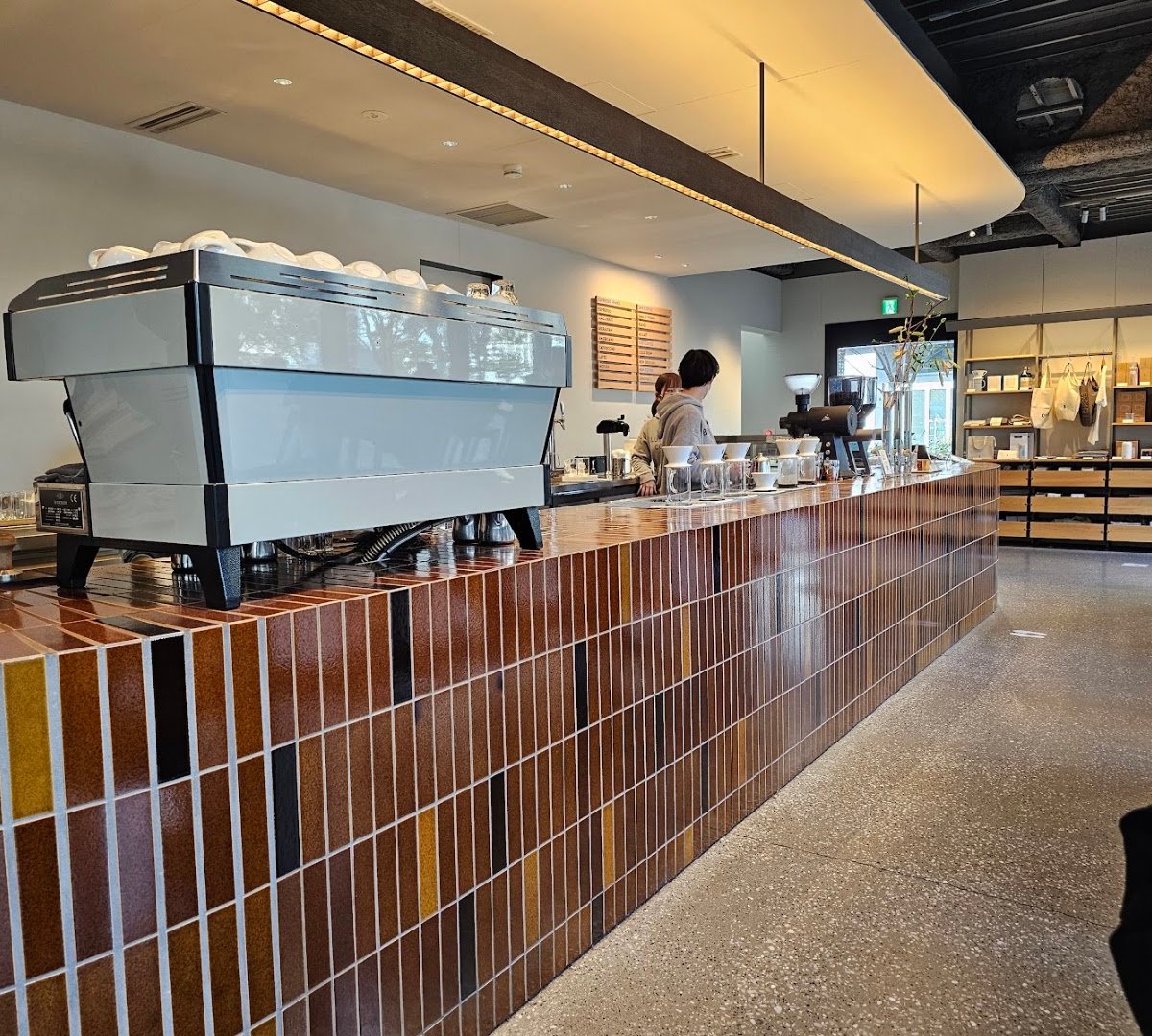 Interior of Blue Bottle Coffee - Shibuya Cafe, specialty coffee shop in Tokyo