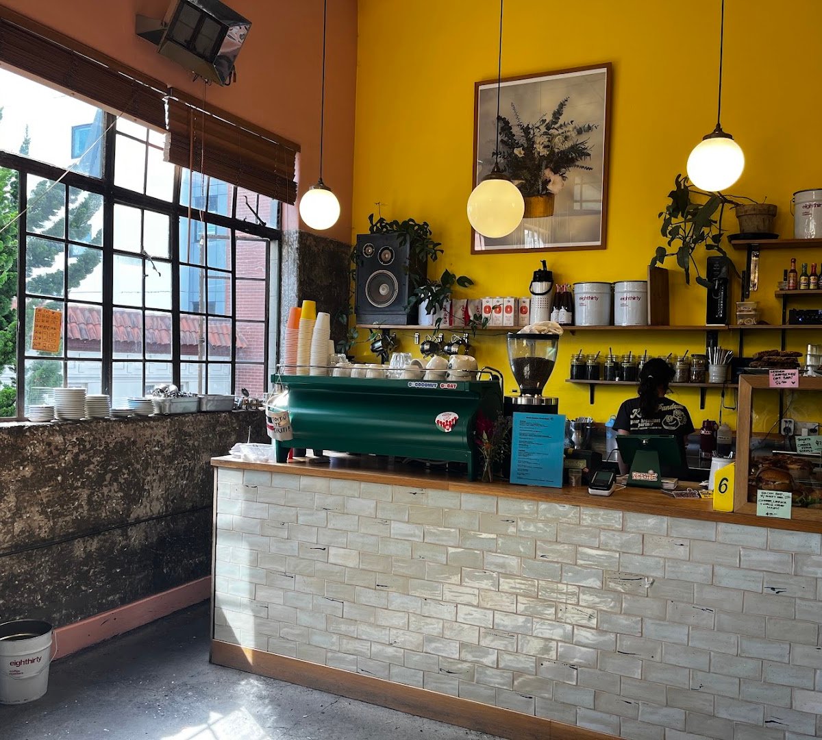 Interior of Bestie Cafe, specialty coffee shop in Auckland