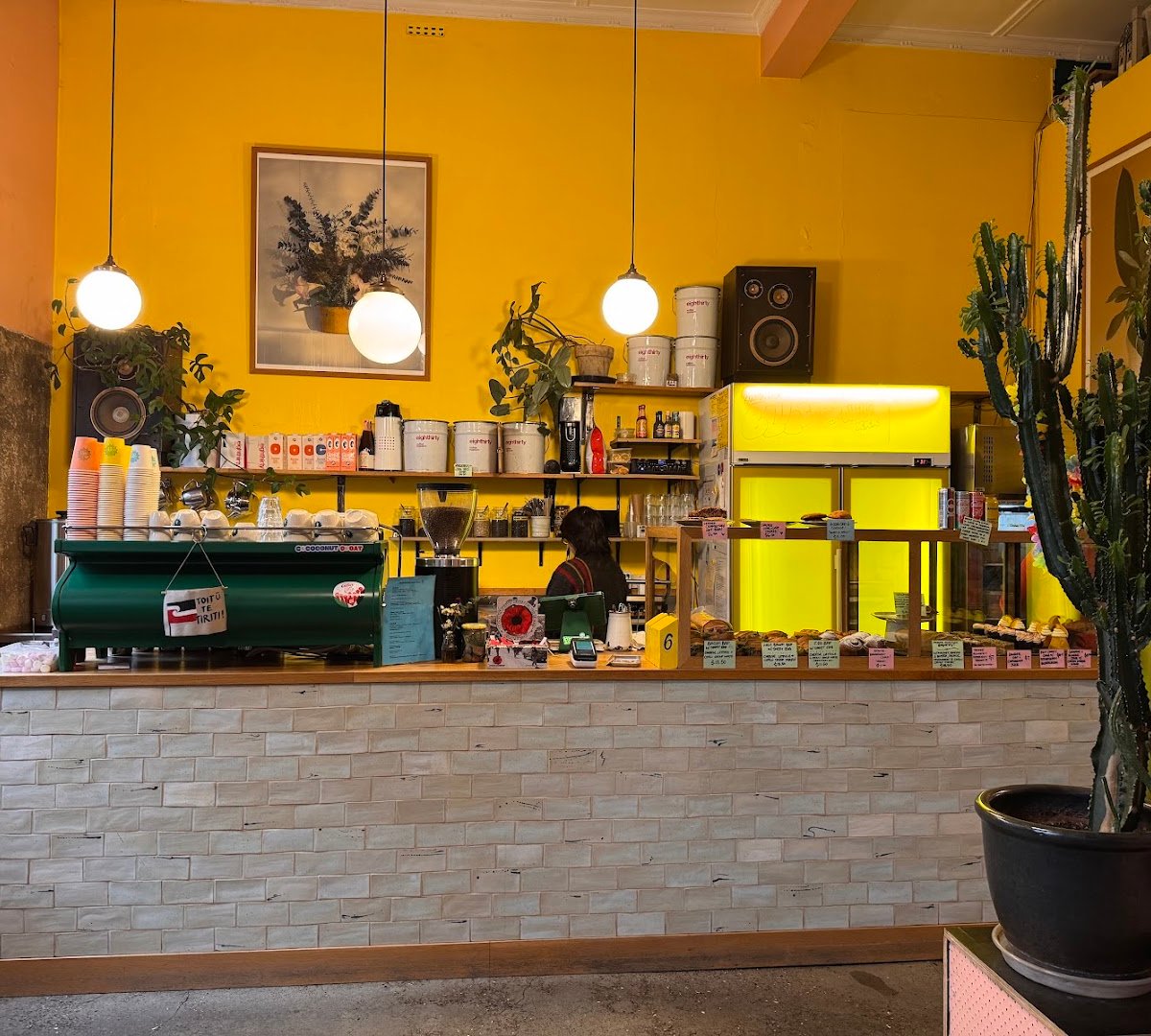 Interior of Bestie Cafe, specialty coffee shop in Auckland