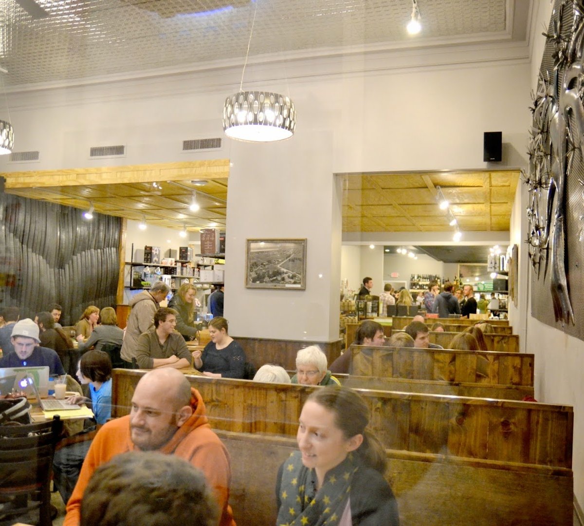 Interior of Barriques - Monroe St., specialty coffee shop in Madison