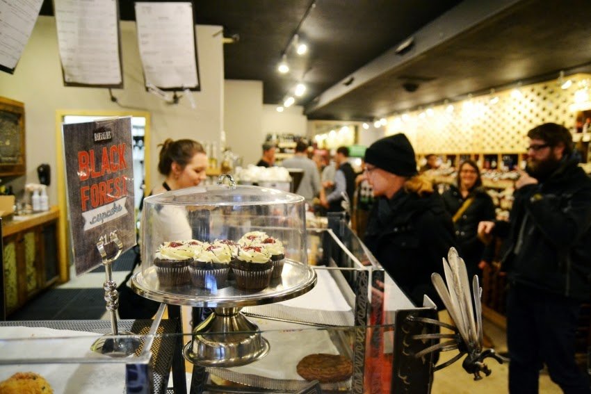 Interior of Barriques - Monroe St., specialty coffee shop in Madison