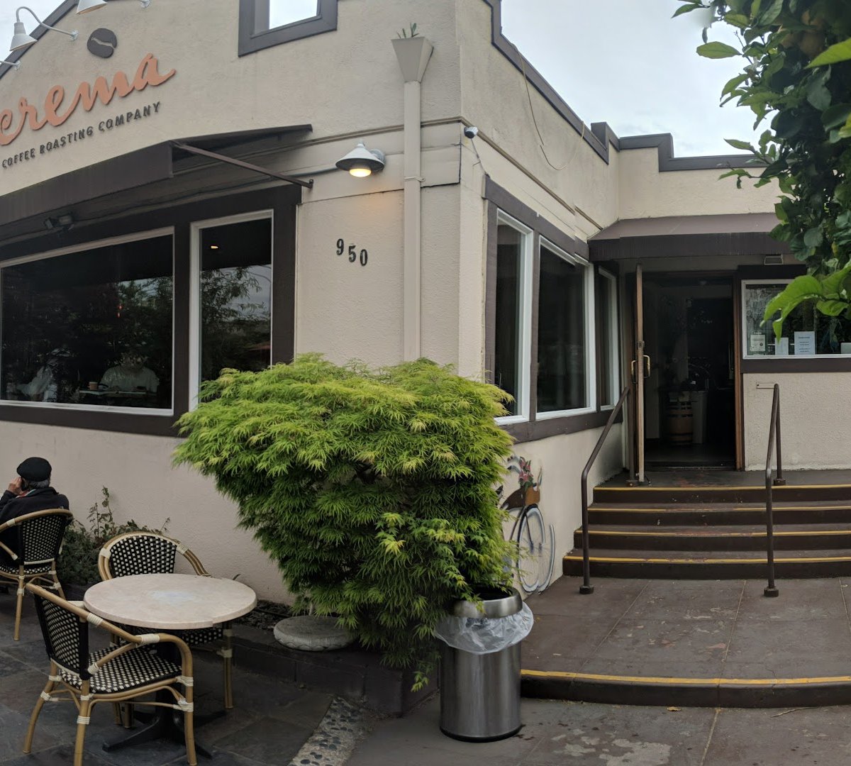 Storefront of Crema Coffee Roasting Company., specialty coffee shop in San Jose
