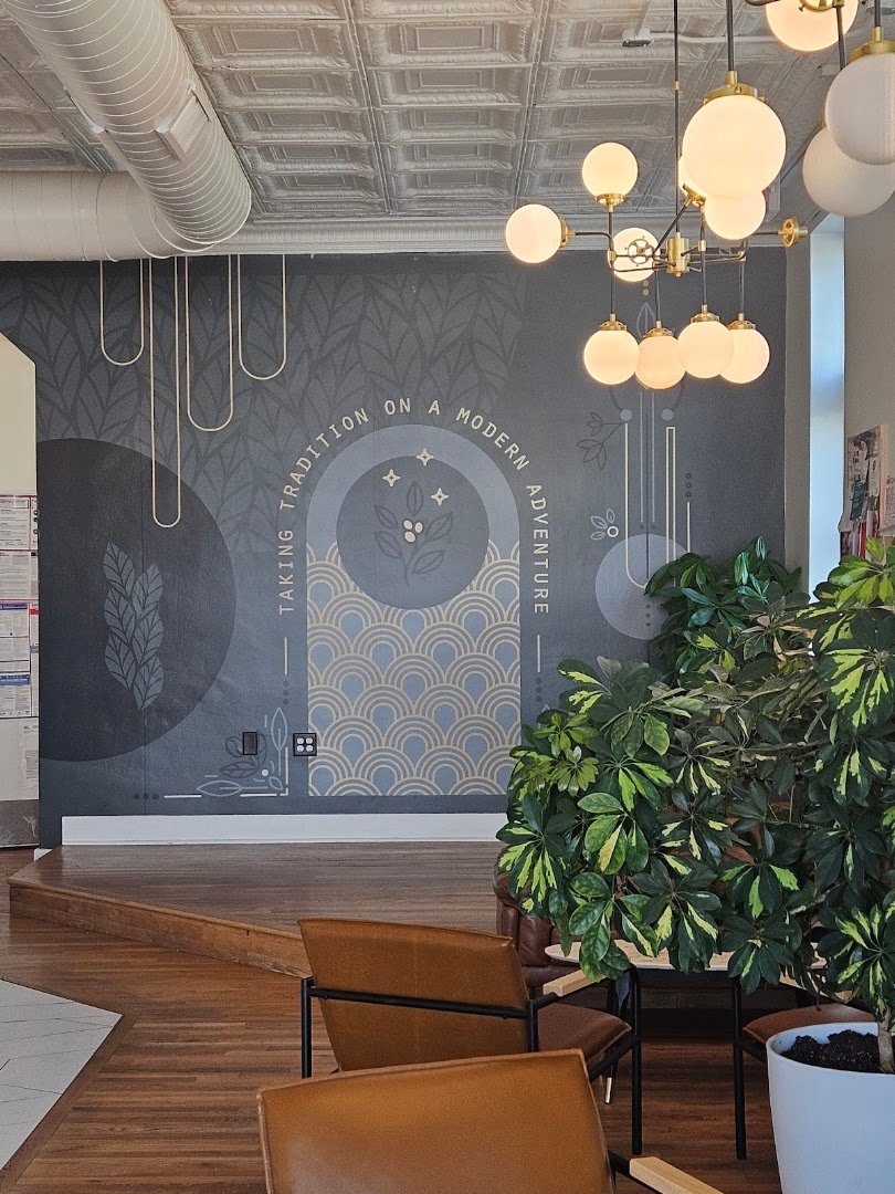 Interior of Pipers Tea & Coffee, specialty coffee shop in St. Louis