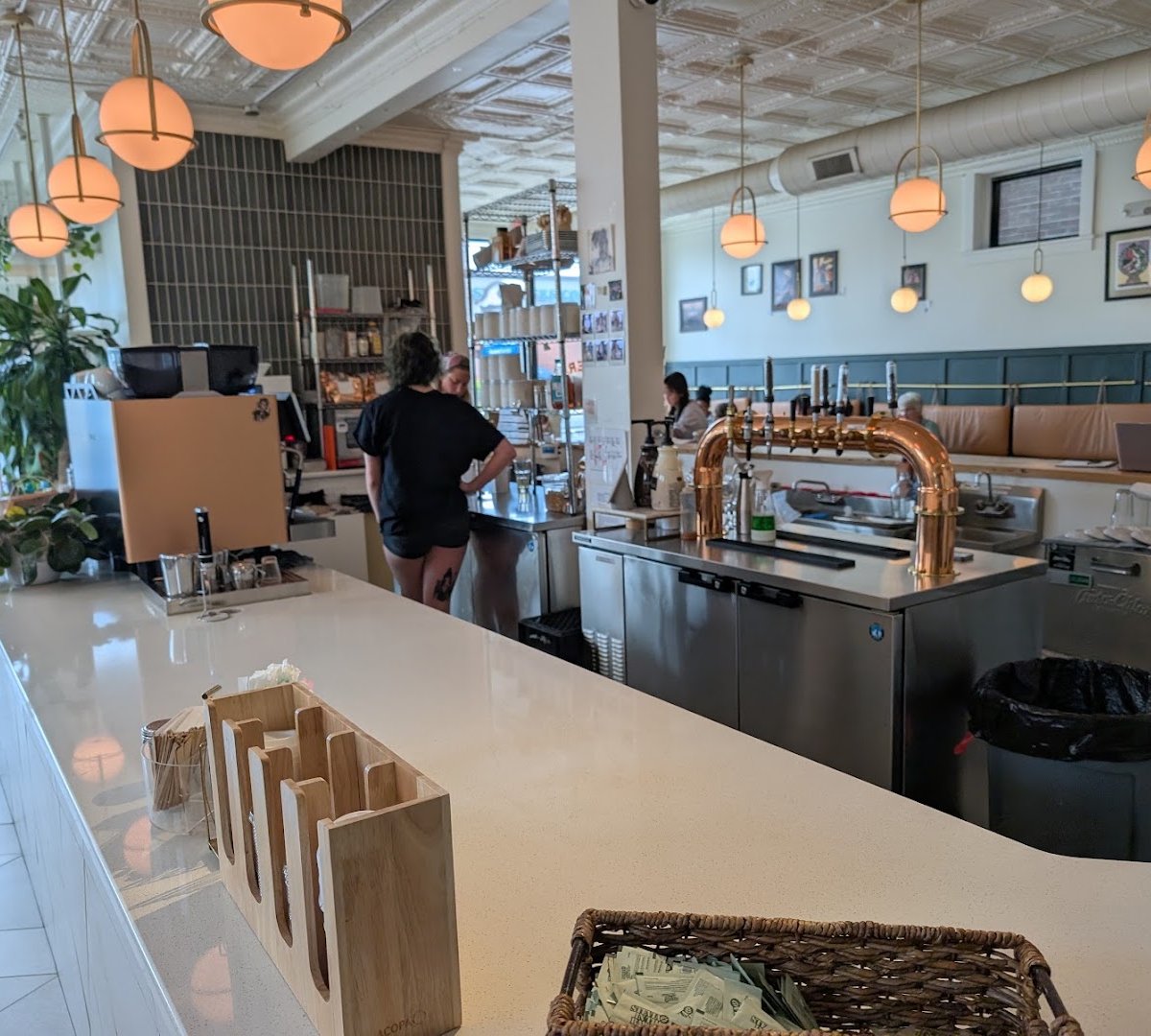 Interior of Pipers Tea & Coffee, specialty coffee shop in St. Louis