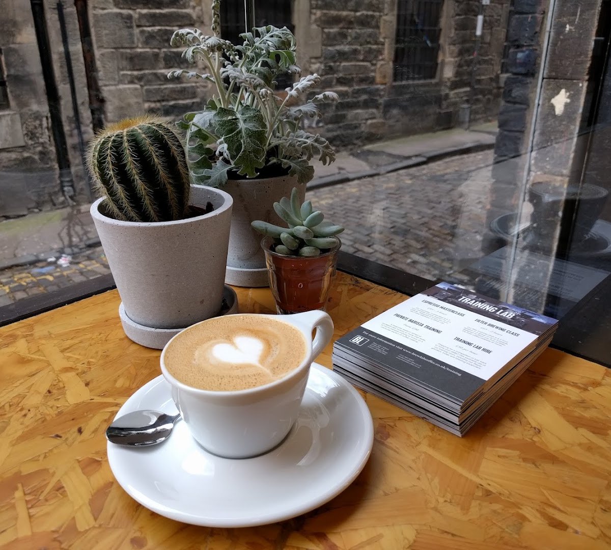 Coffee at Brew Lab West End, specialty coffee shop in Edinburgh