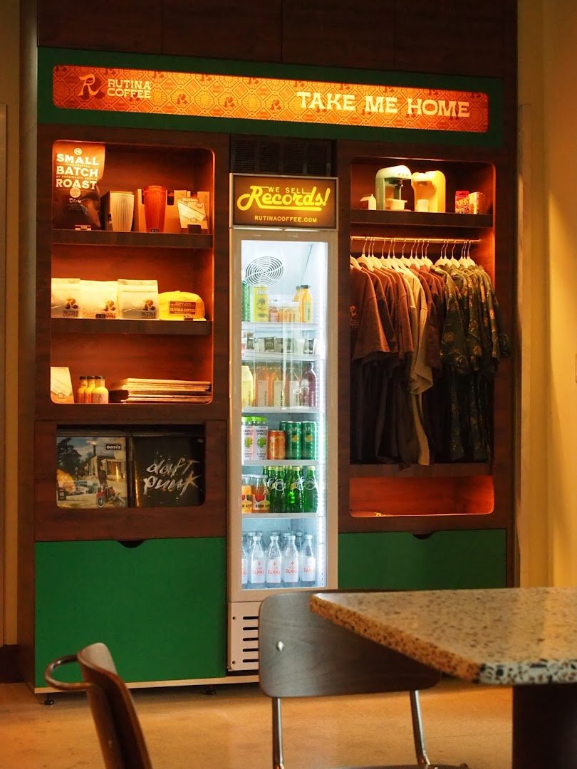 Interior of Rutina Coffee, specialty coffee shop in Miami