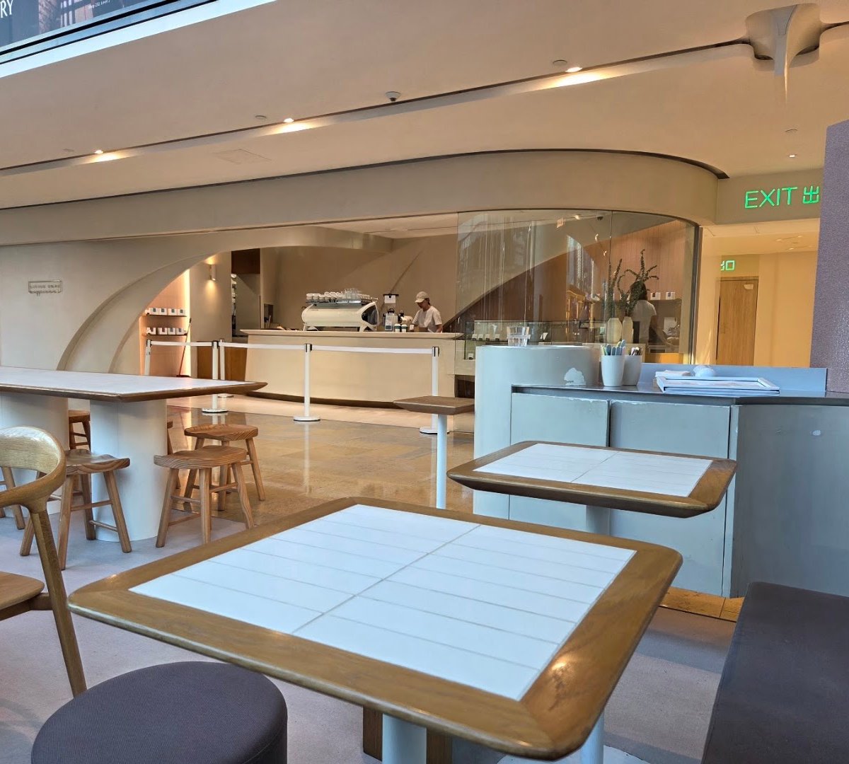 Interior of Little Cove Espresso, specialty coffee shop in Hong Kong