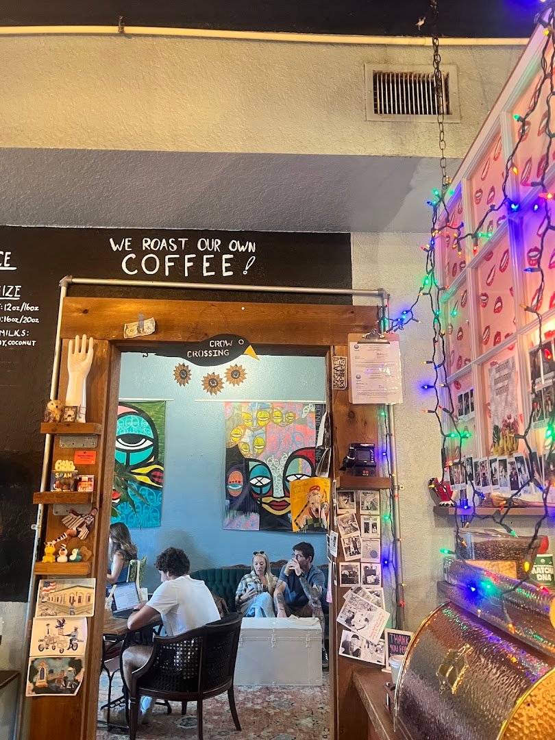 Interior of Black Crow Coffee Shop, specialty coffee shop in Tampa-St. Petersburg