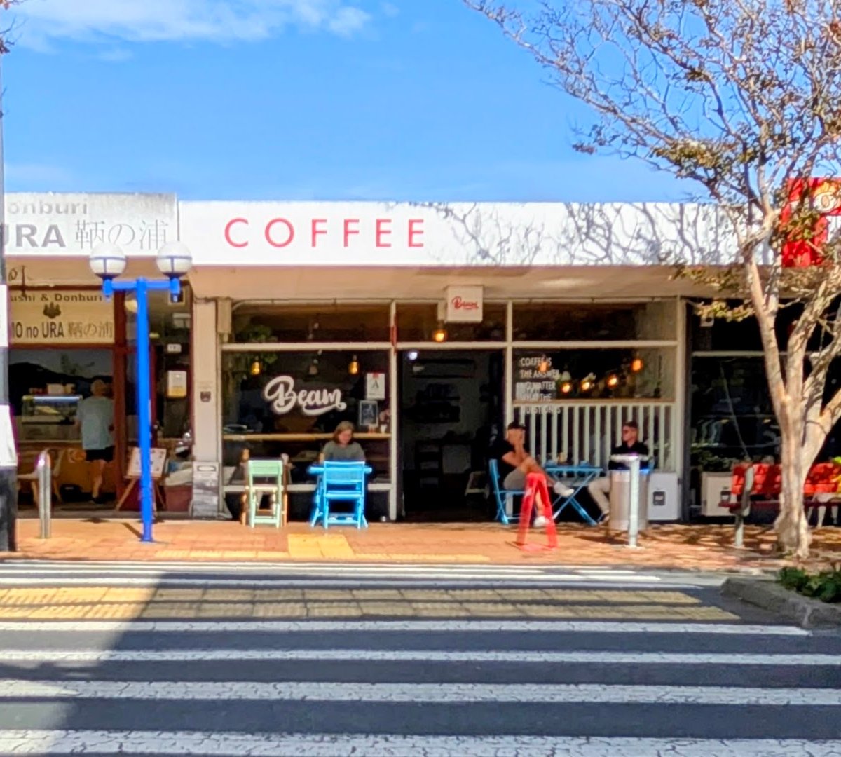 Storefront of Beam Cafe, specialty coffee shop in Auckland