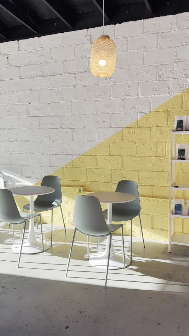 Interior of Helm Coffee, specialty coffee shop in Indianapolis