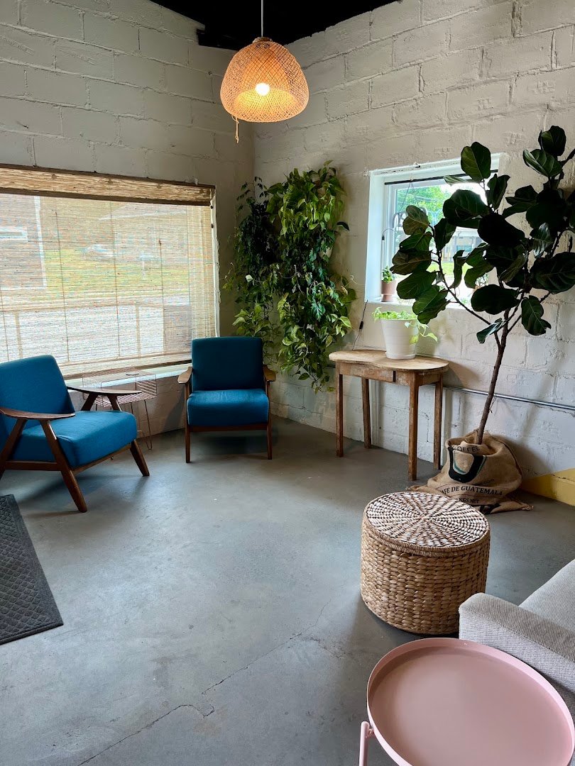 Interior of Helm Coffee, specialty coffee shop in Indianapolis