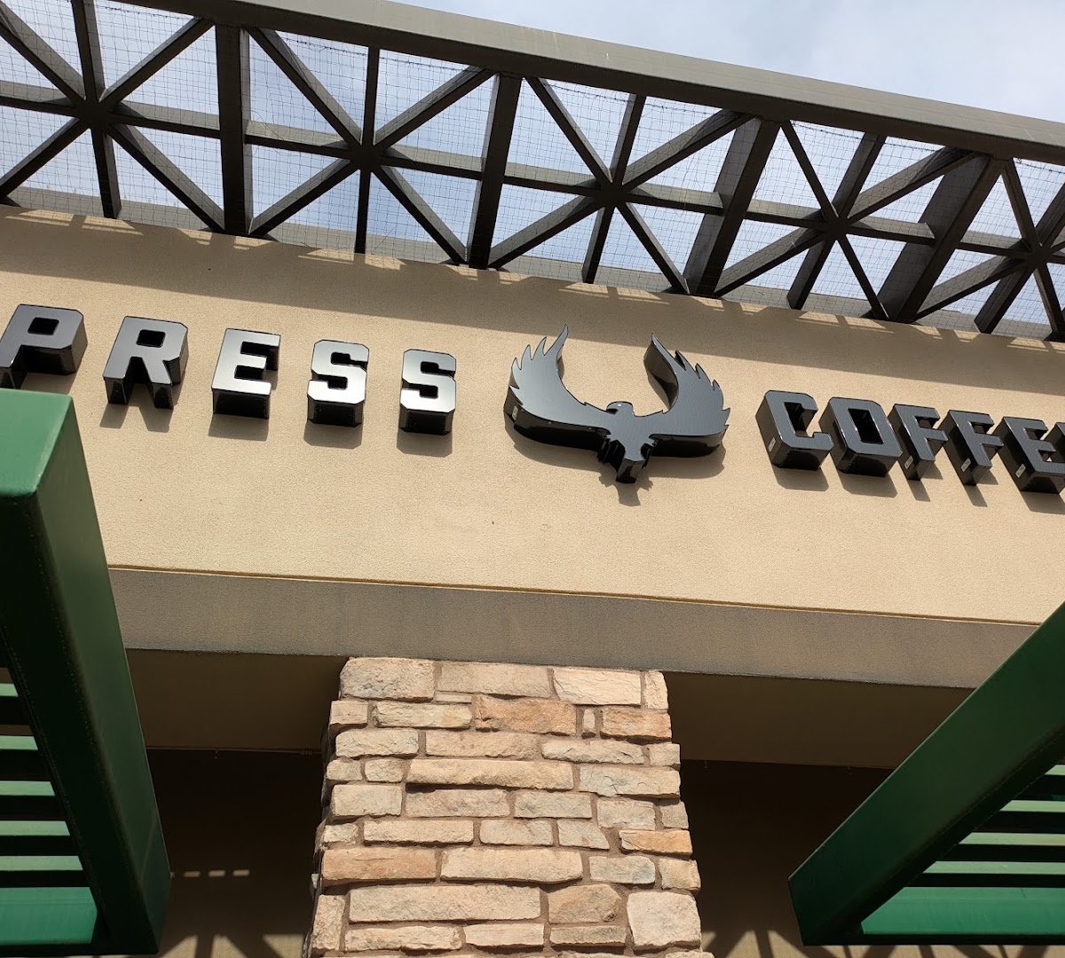 Signage at Press Coffee - Sprouts Gainey, specialty coffee shop in Scottsdale