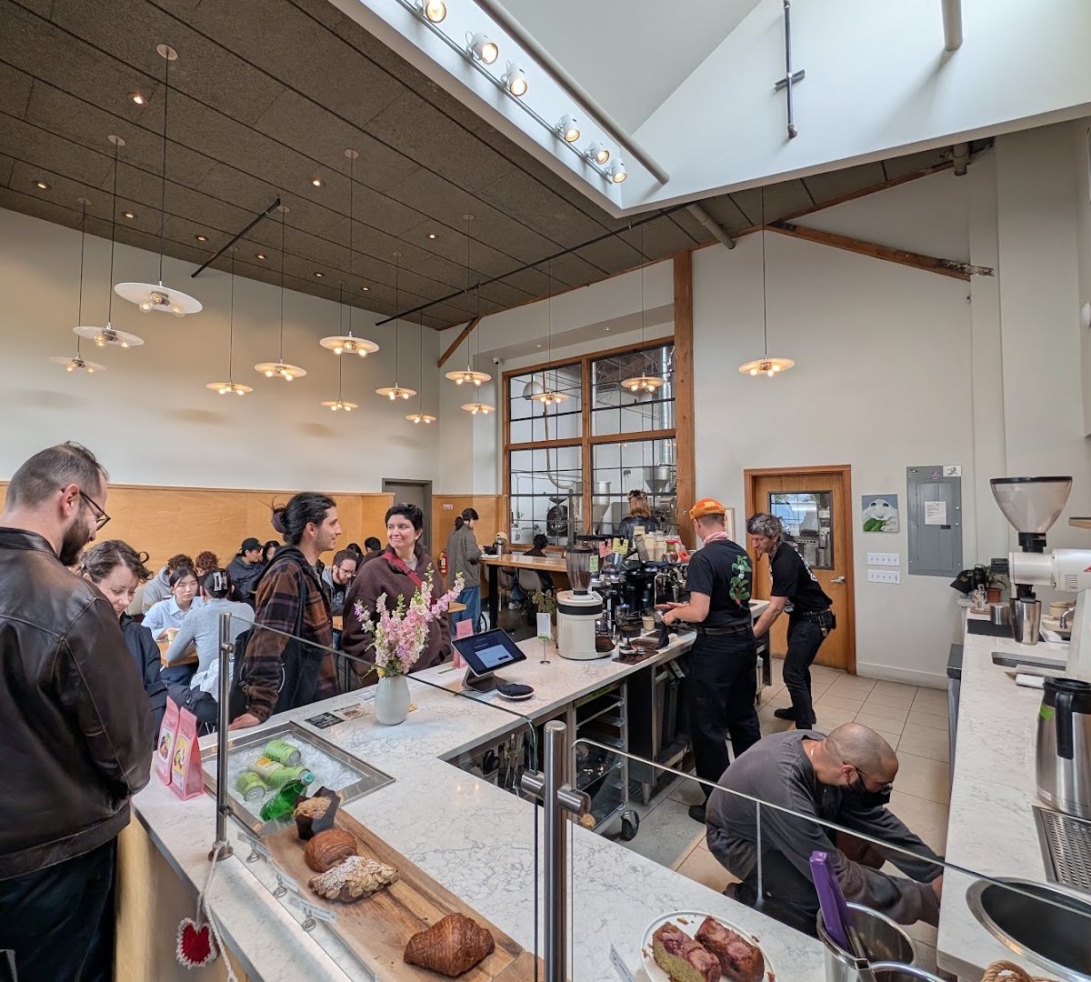 Interior of CoRo Coffee Room, specialty coffee shop in Oakland