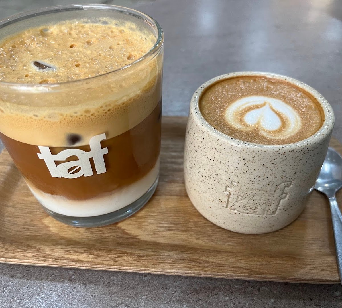 Coffee at Taf Coffee, specialty coffee shop in Athens