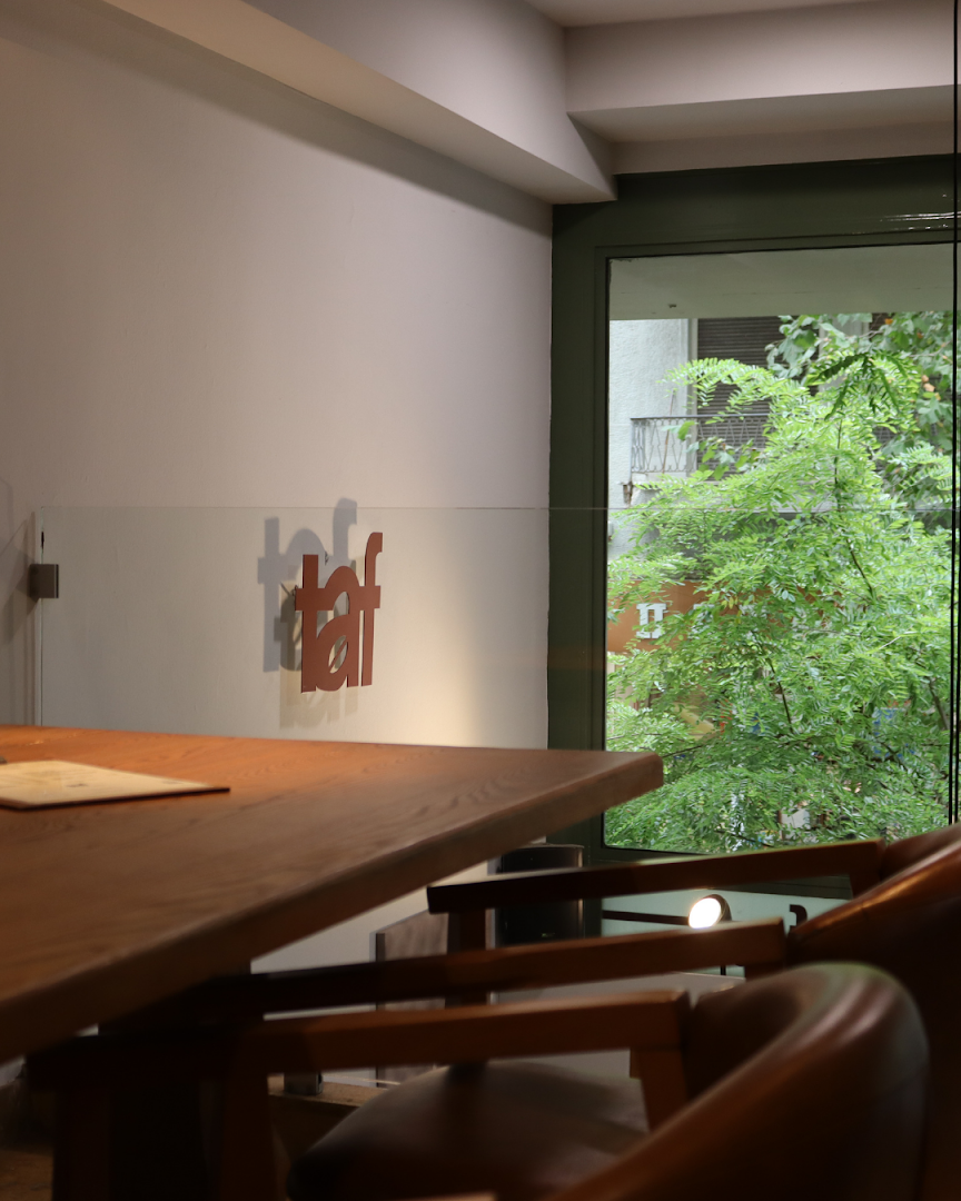 Interior of Taf Coffee, specialty coffee shop in Athens