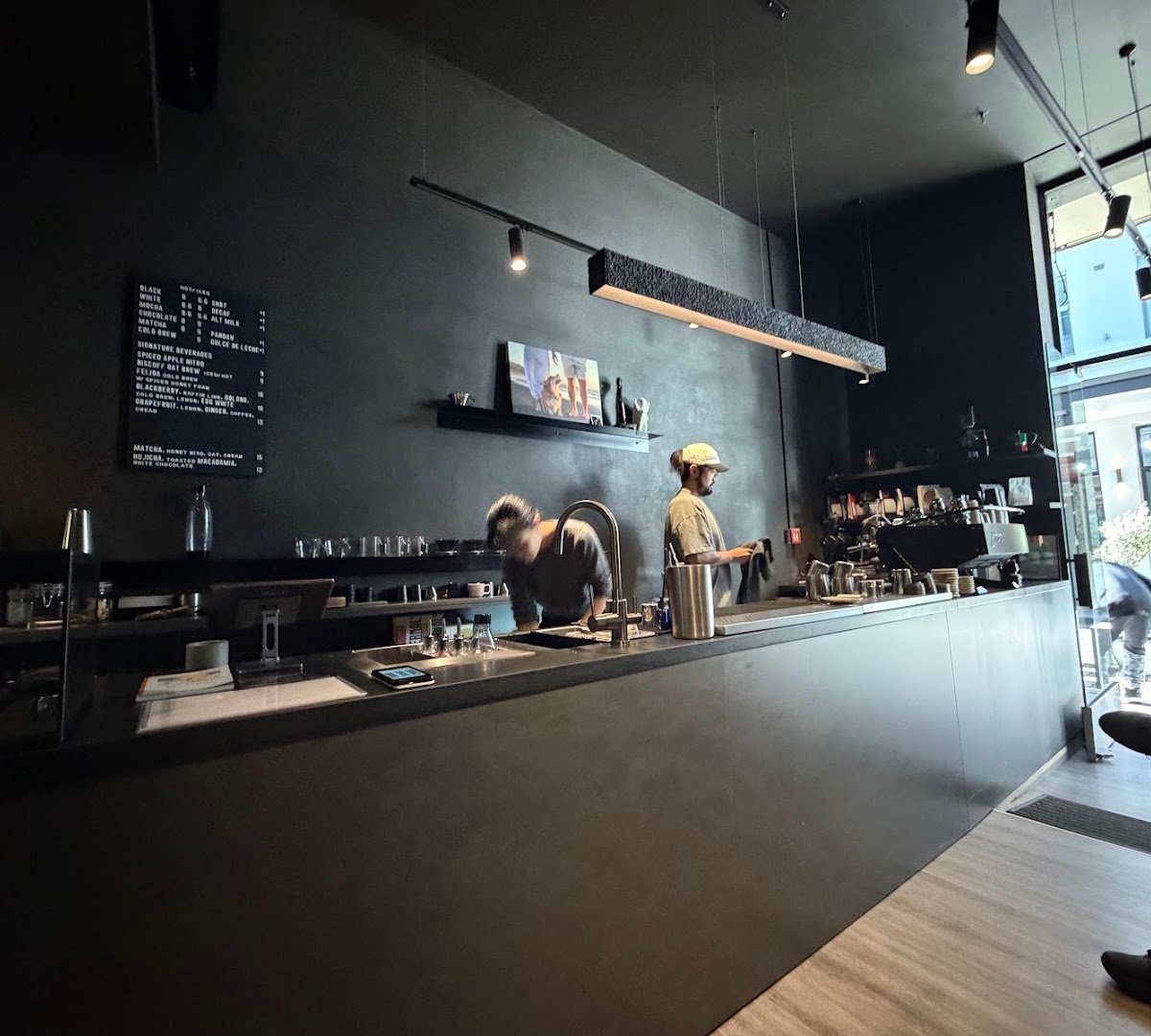Interior of D.O.S.E On High, specialty coffee shop in Auckland
