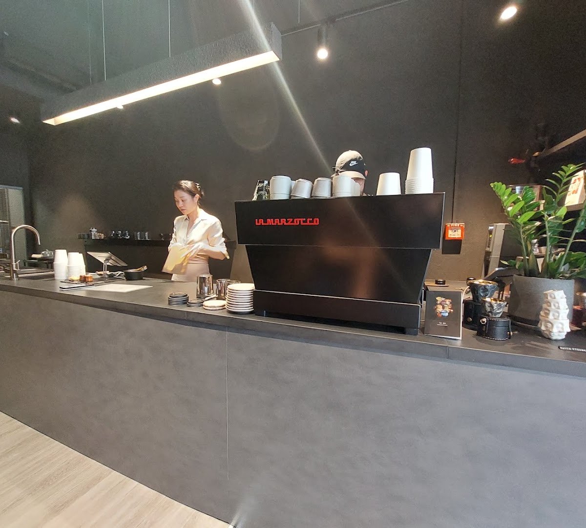 Interior of D.O.S.E On High, specialty coffee shop in Auckland