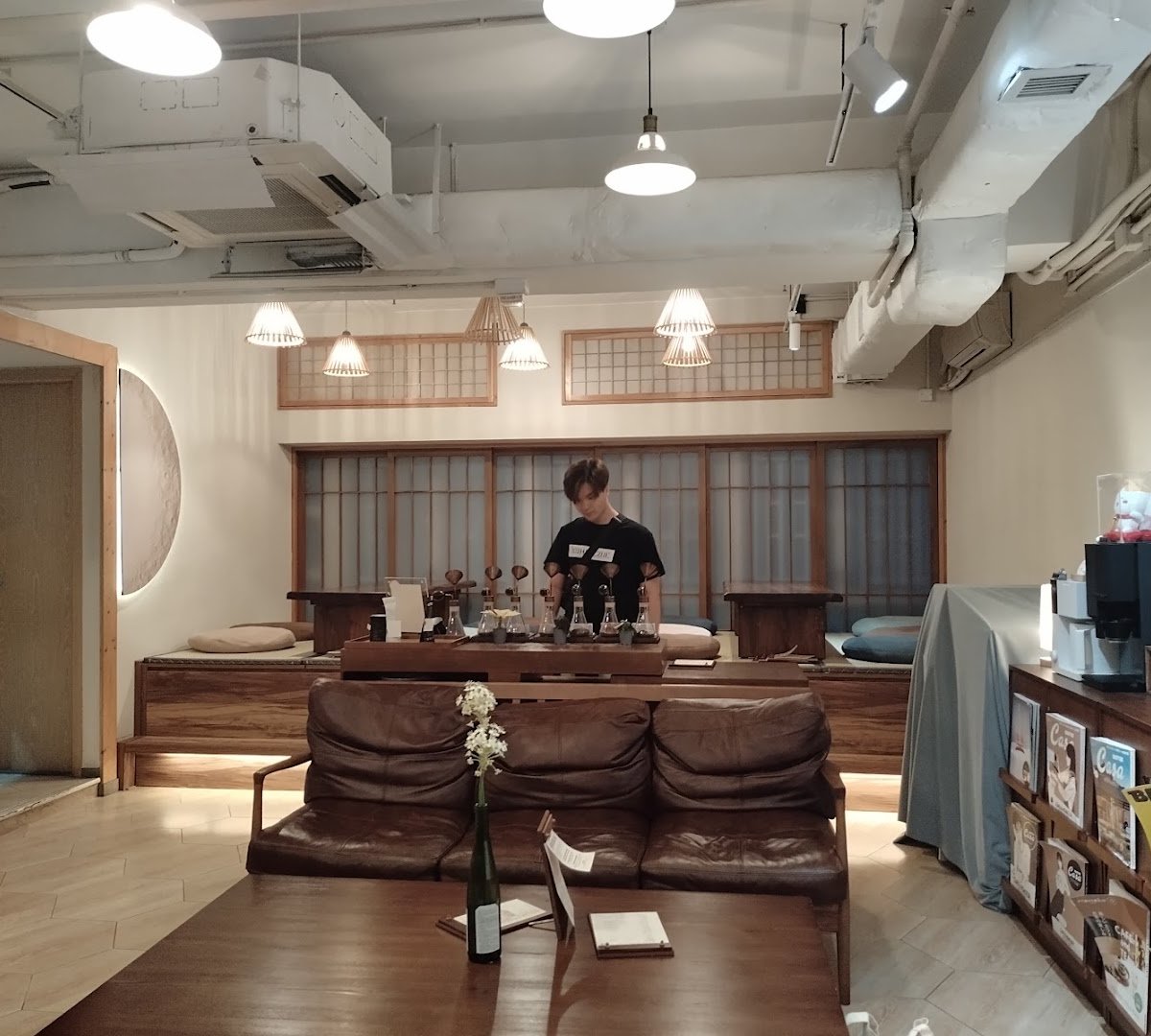 Interior of 初緣 First Glance, specialty coffee shop in Hong Kong
