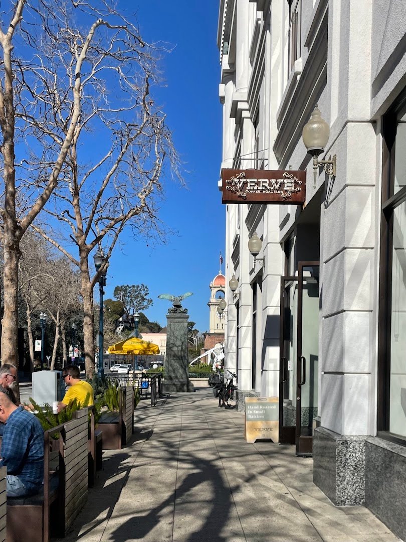 Storefront of Verve Coffee Roasters, specialty coffee shop in Santa Cruz
