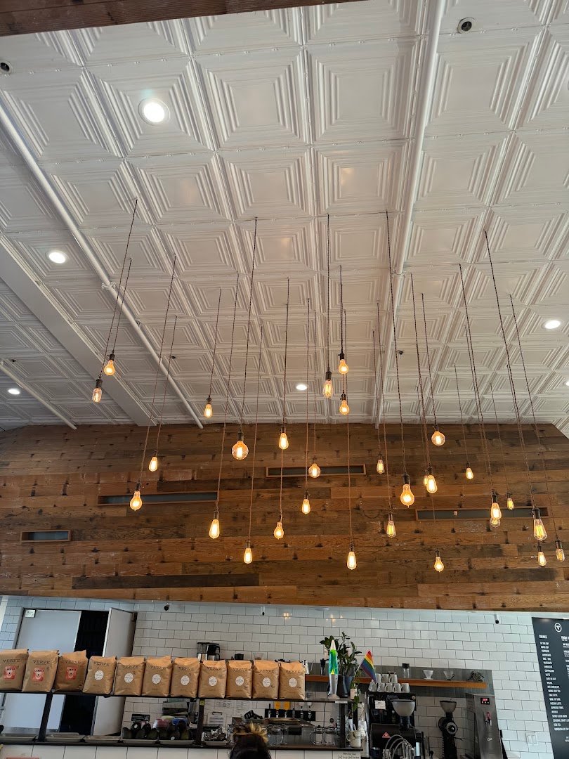 Interior of Verve Coffee Roasters, specialty coffee shop in Santa Cruz