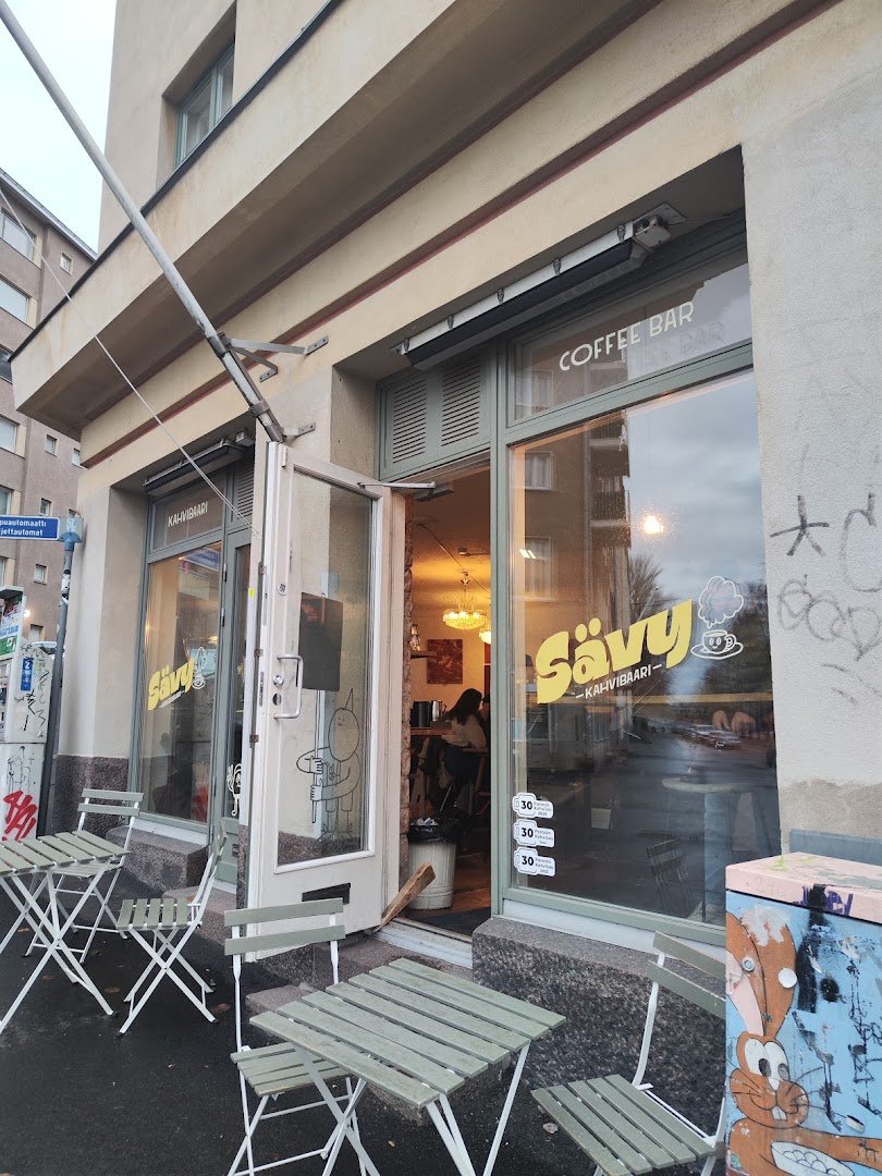Storefront of Sävy, specialty coffee shop in Helsinki