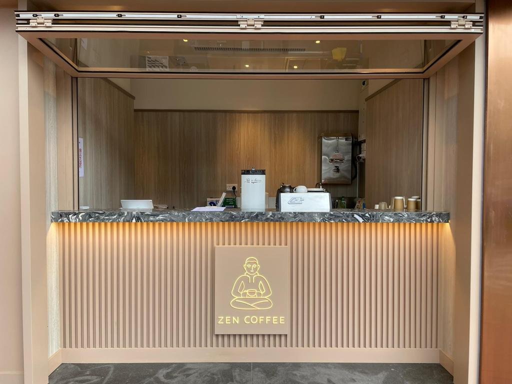 Interior of Zen Coffee, specialty coffee shop in Hong Kong