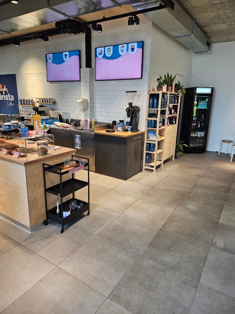 Interior of Rent a Barista Coffeeshop Oerlikon, specialty coffee shop in Zurich