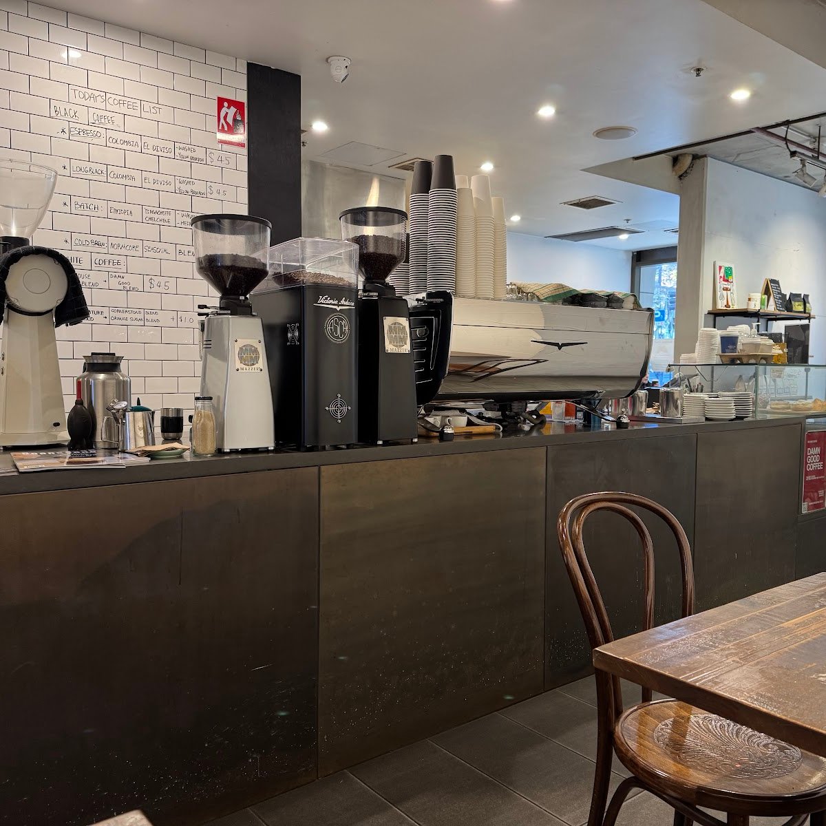 Interior of Cloudline Coffee, specialty coffee shop in Sydney