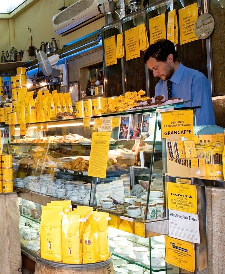Interior of Sant' Eustachio Caffè, specialty coffee shop in Rome