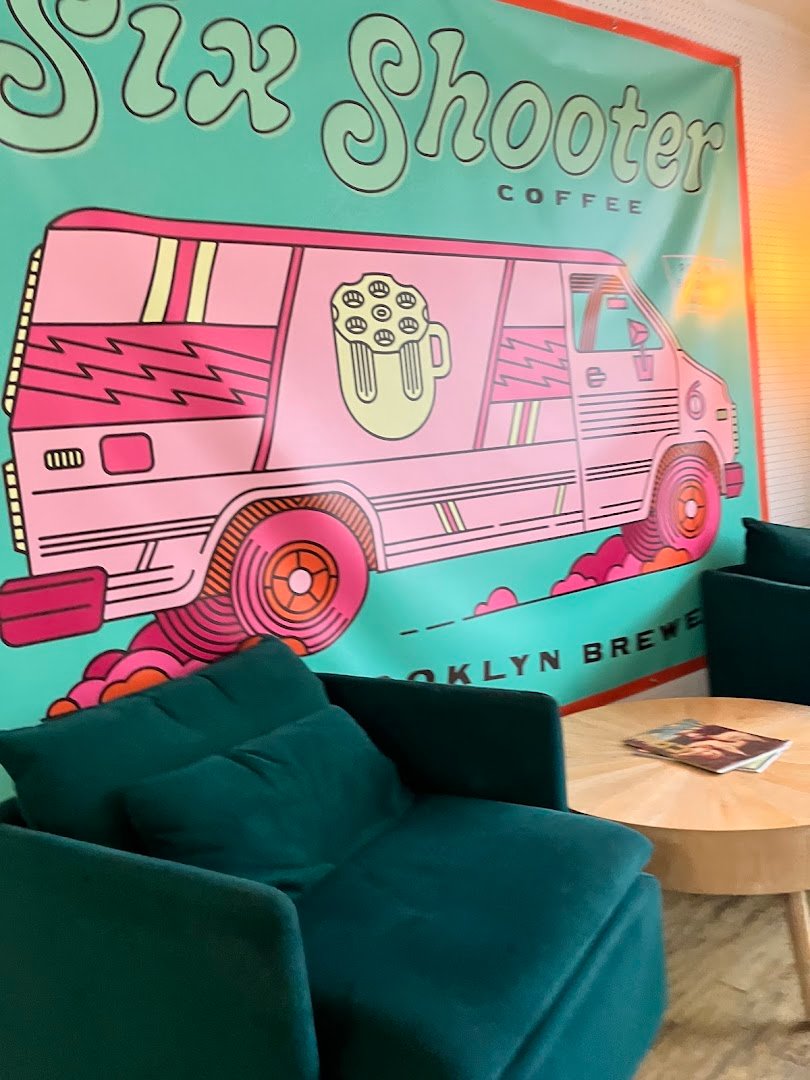 Interior of Six Shooter Coffee, specialty coffee shop in Cleveland