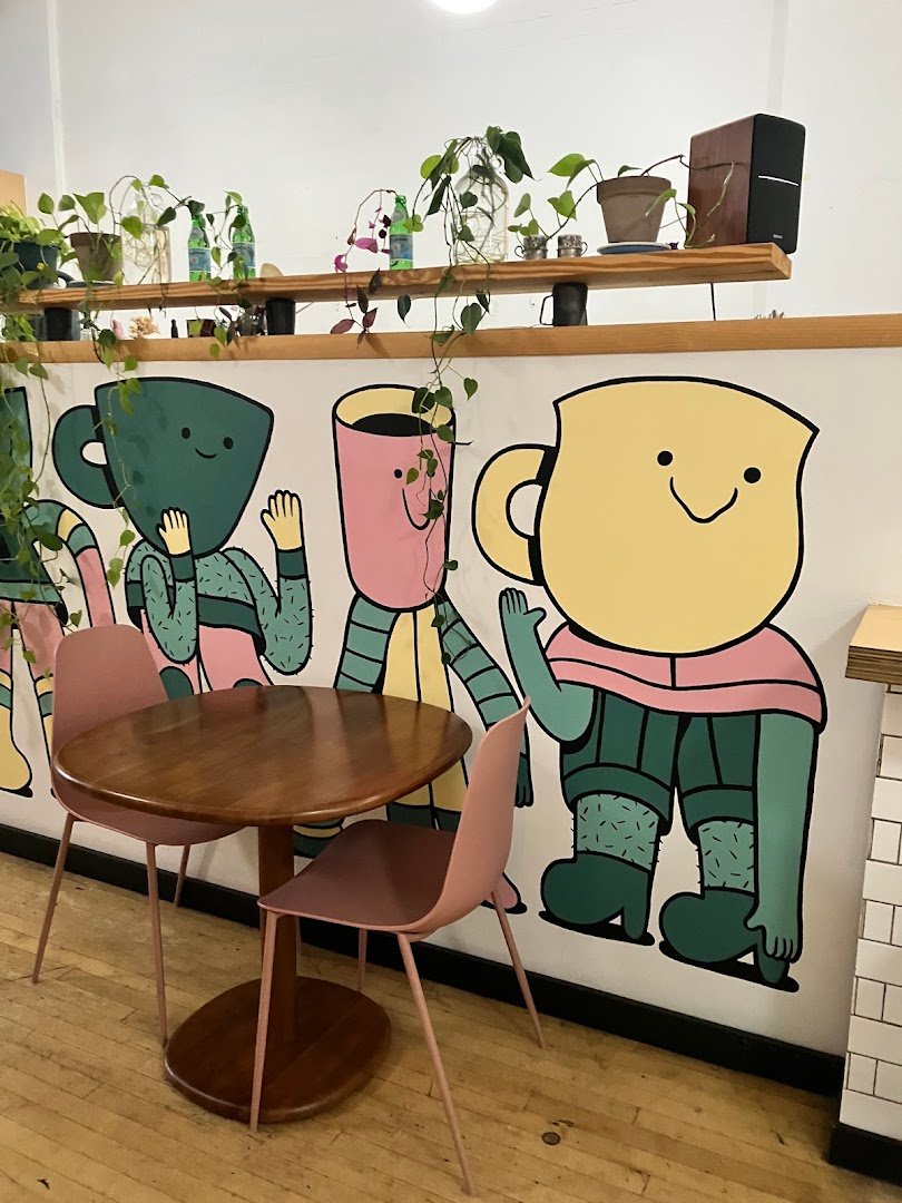 Interior of Six Shooter Coffee, specialty coffee shop in Cleveland