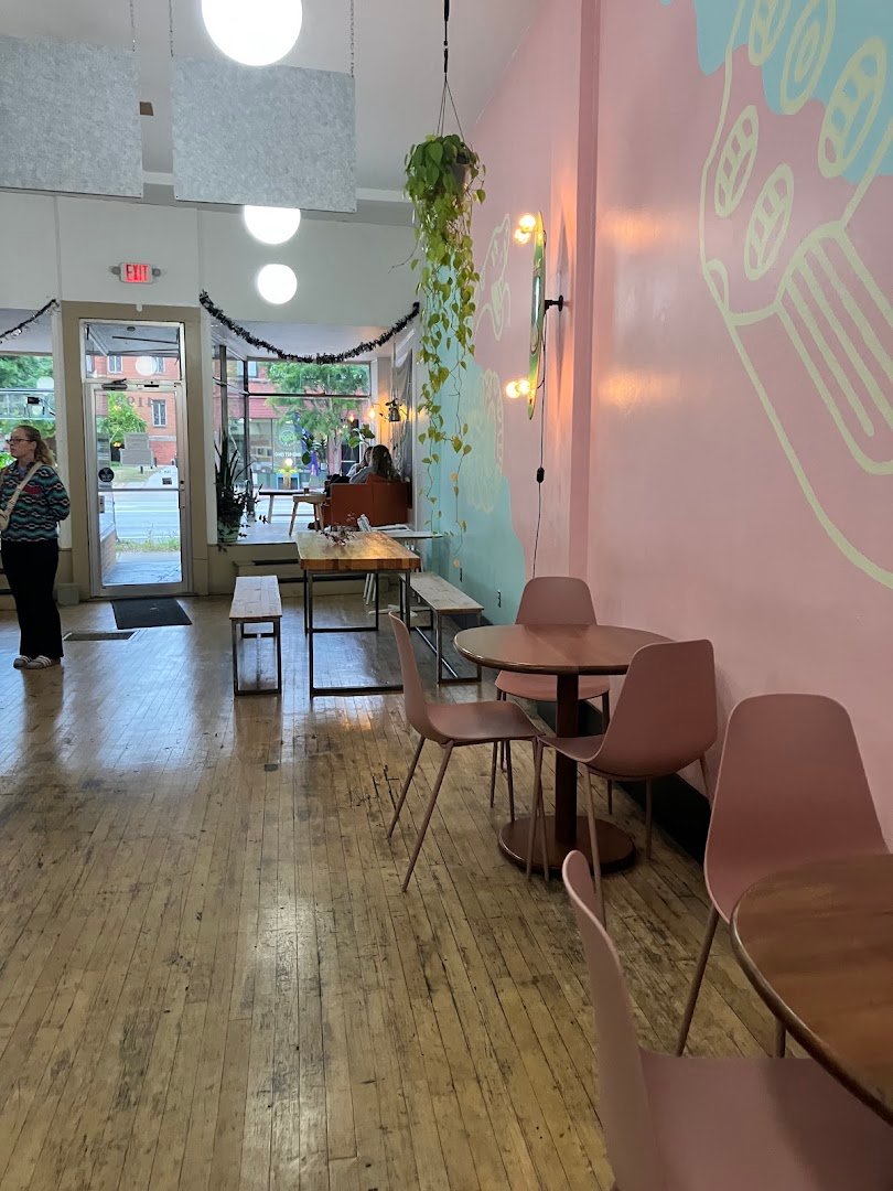 Interior of Six Shooter Coffee, specialty coffee shop in Cleveland