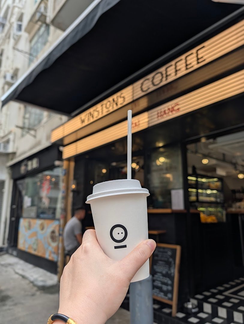 Storefront of Winstons Coffee, specialty coffee shop in Hong Kong