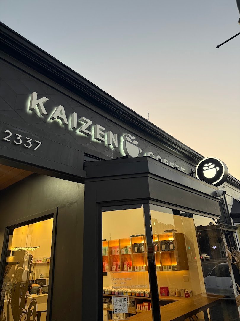 Storefront of KAIZEN & COFFEE, specialty coffee shop in San Jose