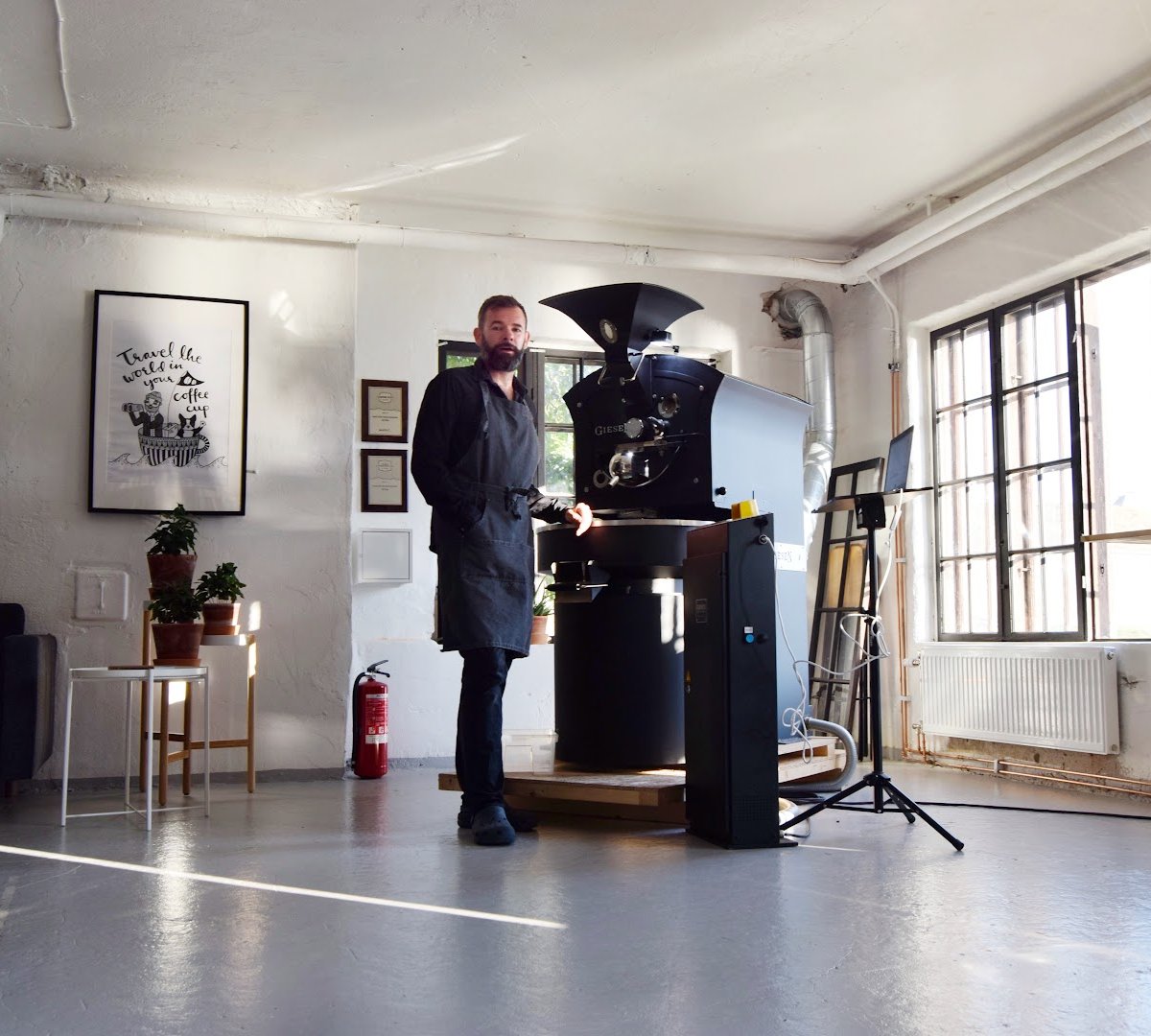 Interior of Muttley & Jack's Coffee Roasters, specialty coffee shop in Stockholm