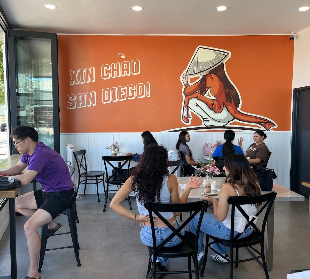 Interior of Saigon Coffee, specialty coffee shop in San Diego
