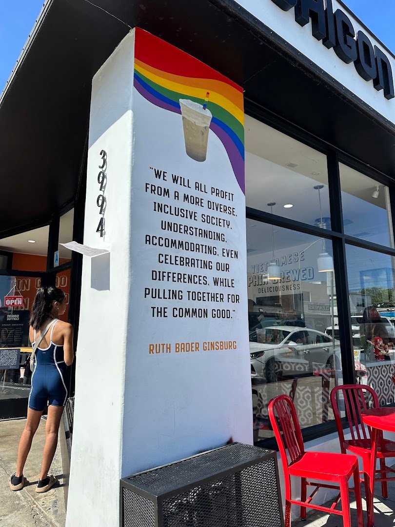 Storefront of Saigon Coffee, specialty coffee shop in San Diego