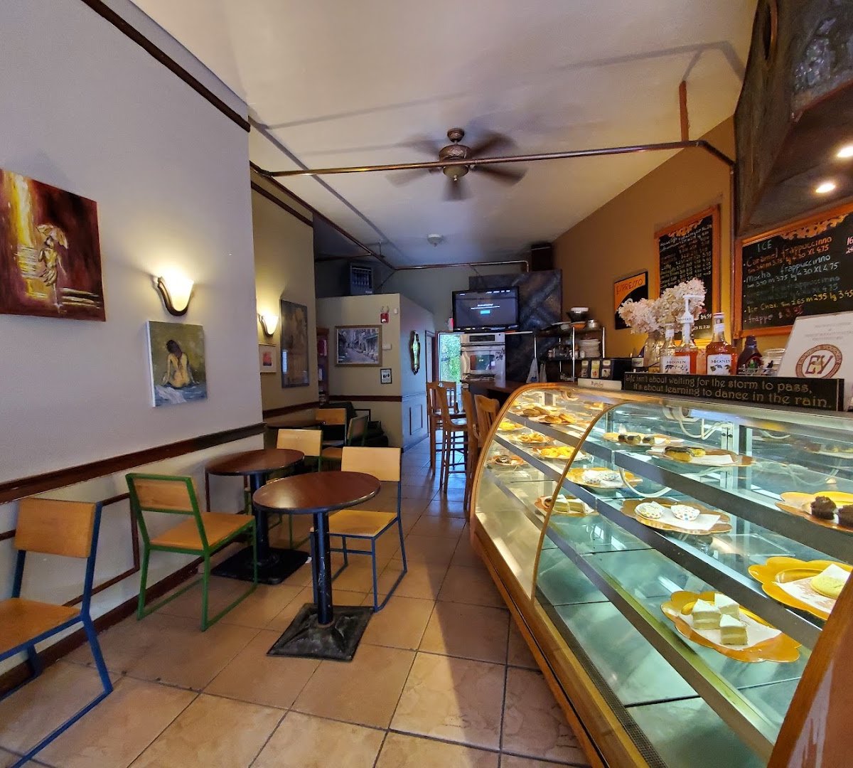 Interior of Espress Yourself Coffee, specialty coffee shop in Worcester