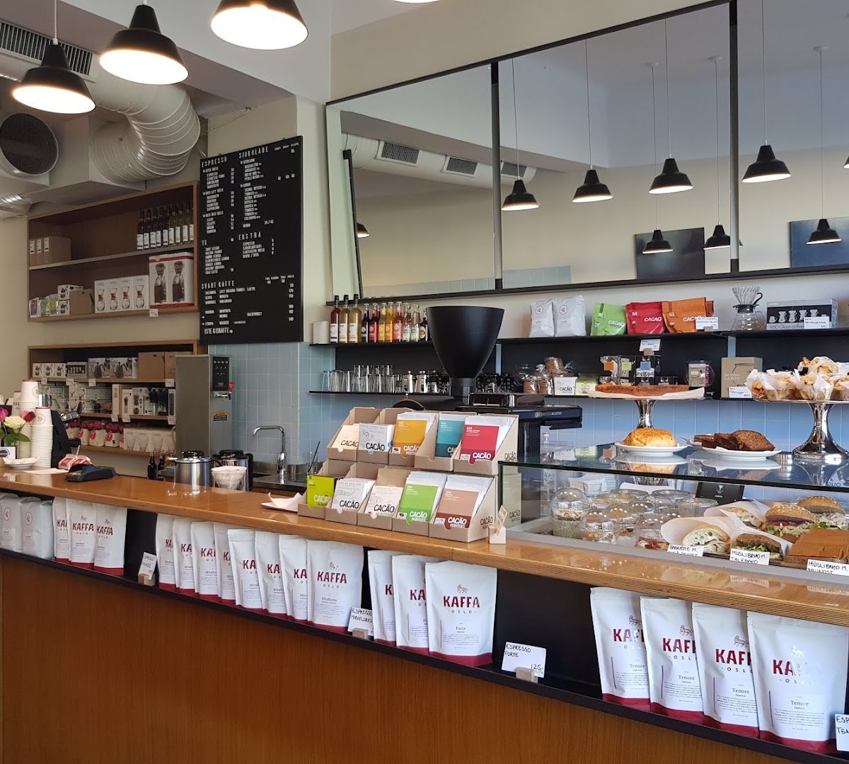 Interior of Mocca Oslo, specialty coffee shop in Oslo