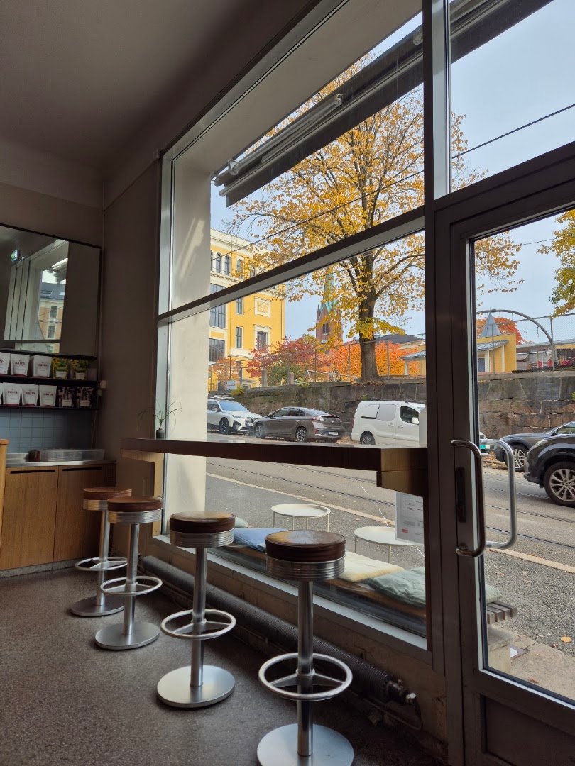 Interior of Mocca Oslo, specialty coffee shop in Oslo