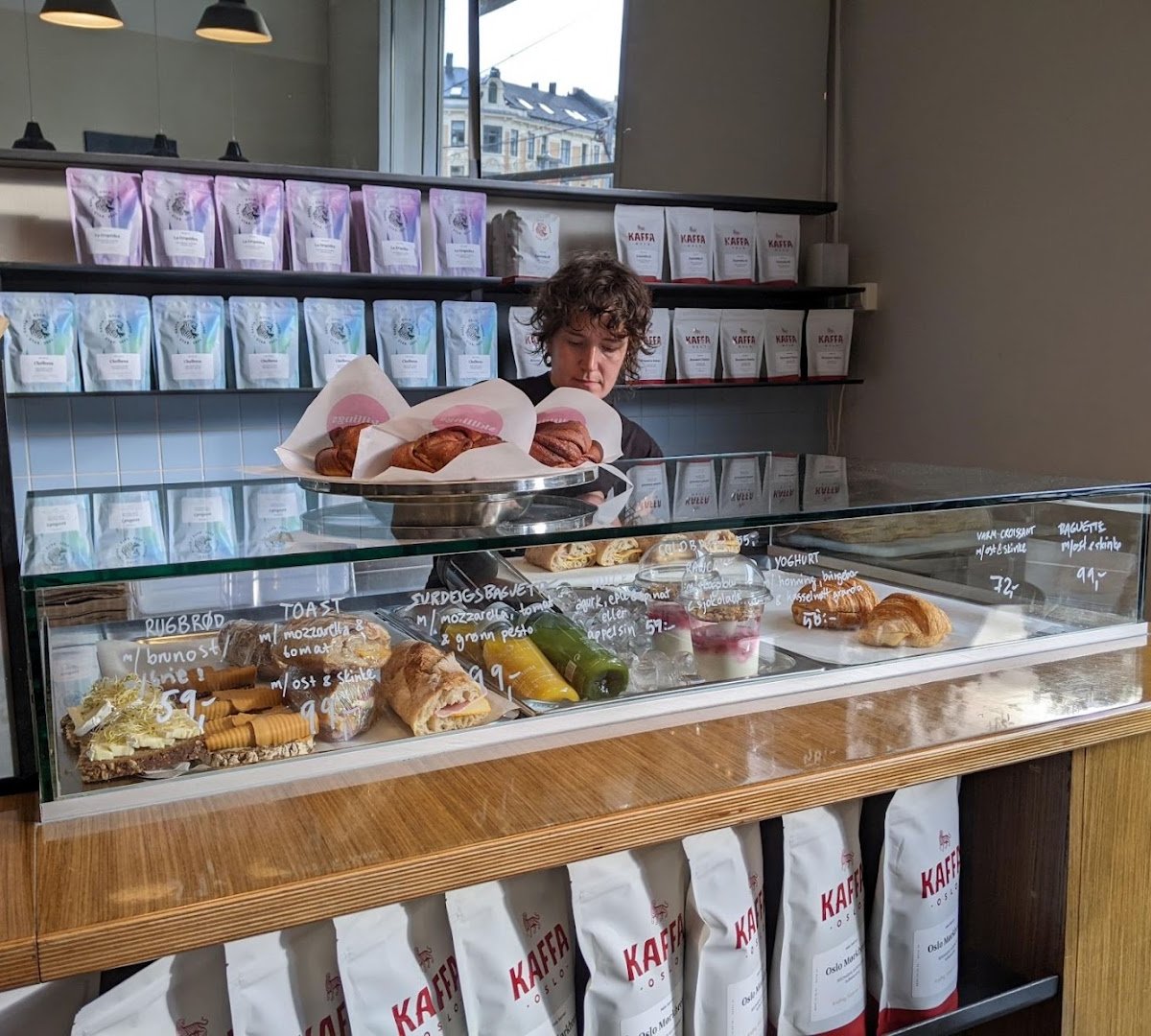 Interior of Mocca Oslo, specialty coffee shop in Oslo