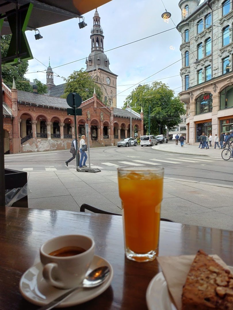 Coffee at Kaffebrenneriet avd Storgata, specialty coffee shop in Oslo