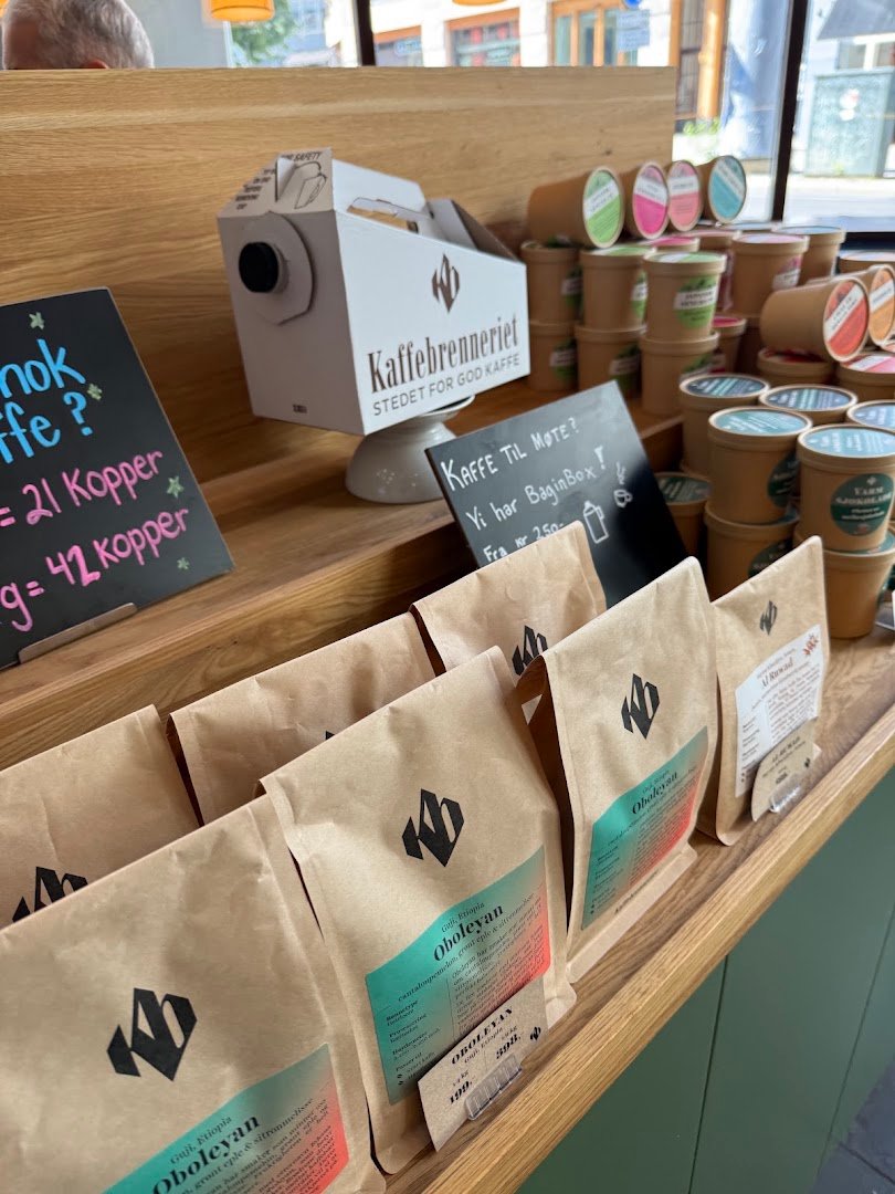Interior of Kaffebrenneriet avd Storgata, specialty coffee shop in Oslo