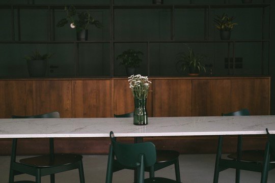 Interior of Moss Cafe, specialty coffee shop in Warsaw