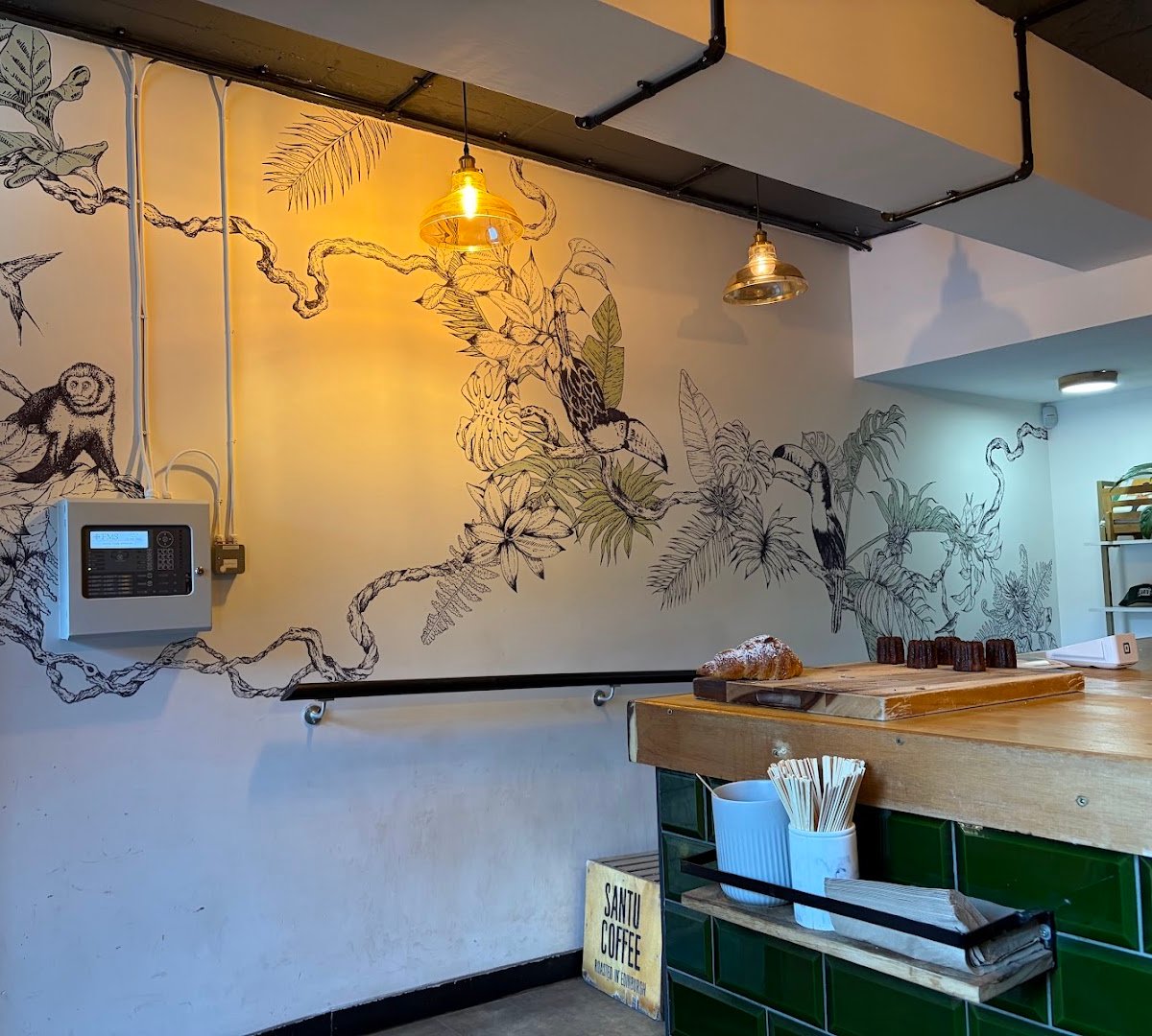 Interior of Santu Coffee, specialty coffee shop in Edinburgh