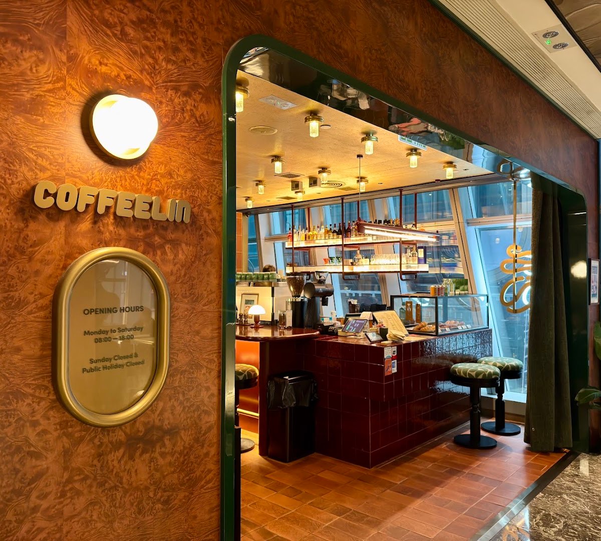 Interior of Coffeelin, specialty coffee shop in Hong Kong