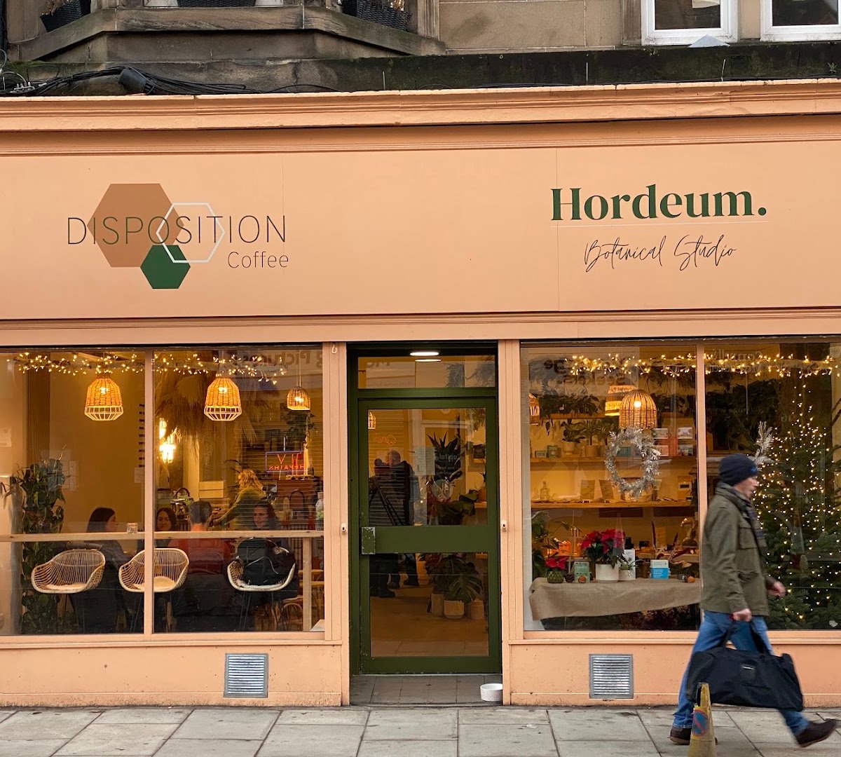 Storefront of Disposition, specialty coffee shop in Edinburgh
