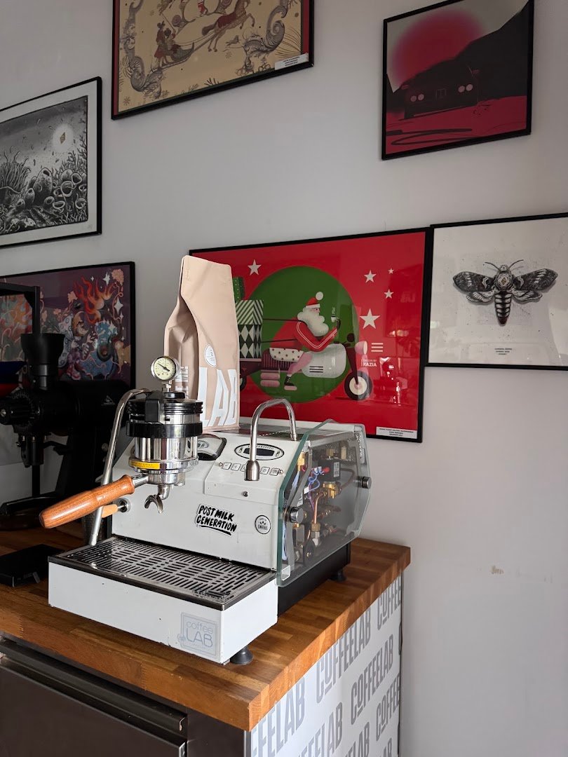 Interior of COFFEELAB, specialty coffee shop in Warsaw